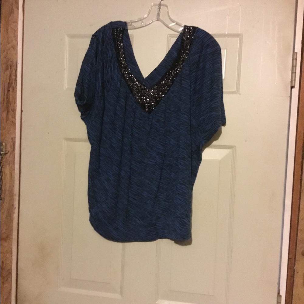 Green embellished v-neck leopard print blouse
